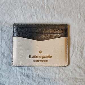 Kate Spade Black and Cream Card Wallet